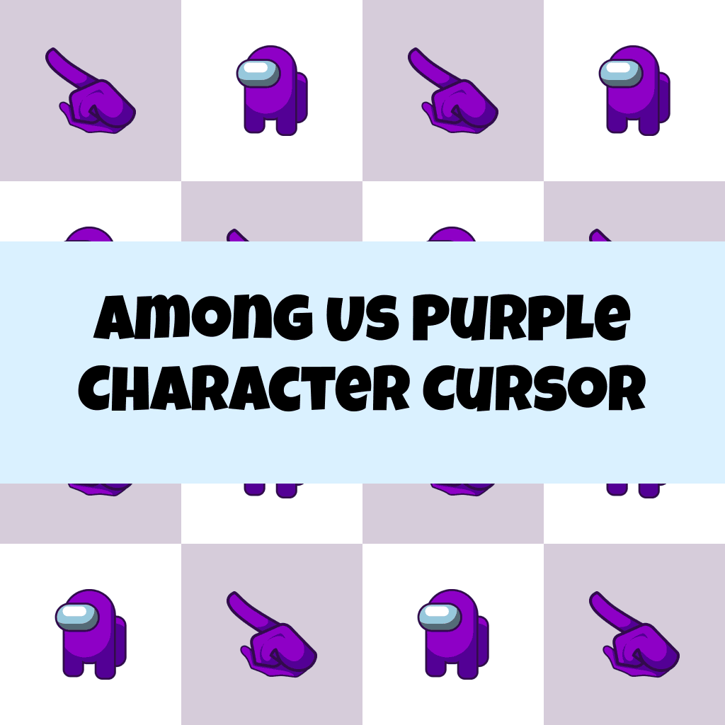 Preview Among Us Purple Character cursor custom cursor pack